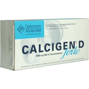 Calcigen D forte 1000 mg/880 I.E. Brausetabletten, 40 ST