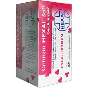 Cetirizin Hexal Saft bei Allergien, 150 ML