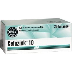 Cefazink 10mg, 100 ST
