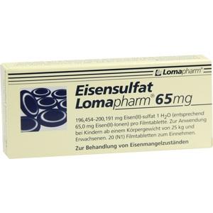 Eisensulfat Lomapharm 65mg, 20 ST