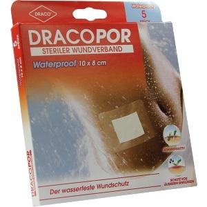 Dracopor Waterproof Wundverband steril 8cmx10cm, 5 ST