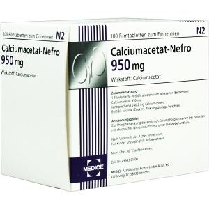 Calciumacetat-Nefro 950mg, 100 ST