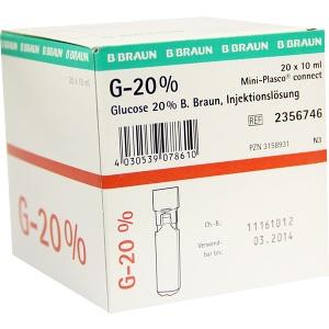 Glucose 20% Braun Mini-Plasco connect, 20x10 ML