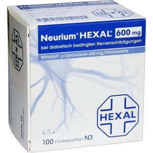 Neurium HEXAL 600 bei diab.bed.Nervenschädigungen, 100 ST