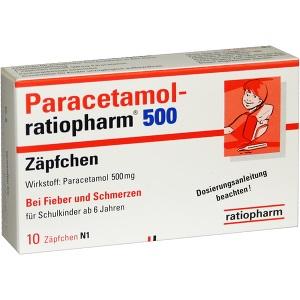 Paracetamol-ratiopharm 500mg Zäpfchen, 10 ST