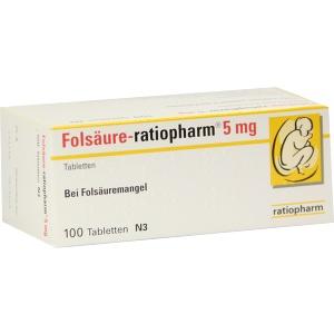 Folsäure-ratiopharm 5 mg, 100 ST