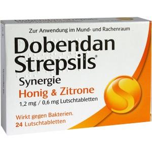 Dobendan Strepsils Synergie Honig&Zitr.1.2mg/0.6mg, 24 ST