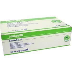 LEUKOSILK 5MX2.5CM, 12 ST