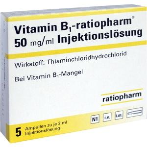 Vitamin-B1-ratiopharm 50mg/ml Injektionslösung, 5x2 ML