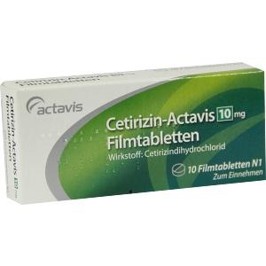 Cetirizin-Actavis 10mg Filmtabletten, 10 ST