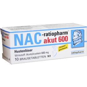 NAC-ratiopharm akut 600mg Hustenlöser, 10 ST