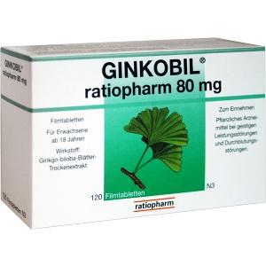 GINKOBIL ratiopharm 80 mg Filmtabletten, 120 ST