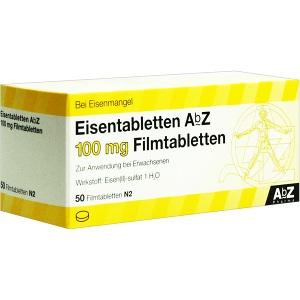 Eisentabletten AbZ 100 mg Filmtabletten, 50 ST