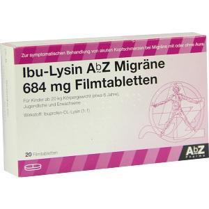 Ibu-Lysin AbZ Migräne 684 mg Filmtabletten, 20 ST
