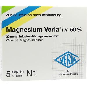 Magnesium Verla i.v.50% Infusionslösungskonzentrat, 5 ST