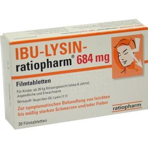 IBU-LYSIN-ratiopharm 684mg Filmtabletten, 20 ST