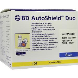 BD AutoShield Duo Sicherheits-Pen-Nadel 8mm, 100 ST
