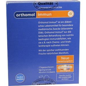 Orthomol Immun Direktgranulat Himbeer-Menthol, 7 ST